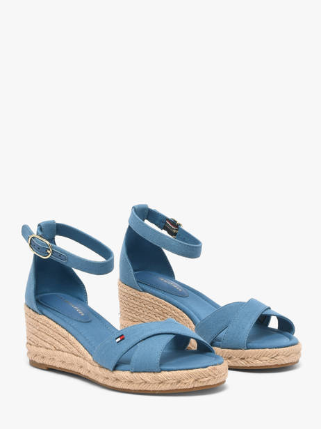 Sandales En Cuir Tommy hilfiger Bleu accessoires 9332CZQ vue secondaire 1
