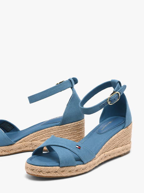 Sandales En Cuir Tommy hilfiger Bleu accessoires 9332CZQ vue secondaire 2