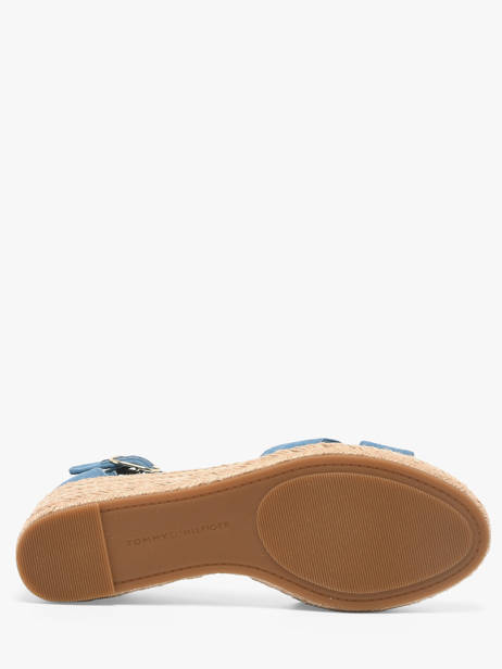 Sandales En Cuir Tommy hilfiger Bleu accessoires 9332CZQ vue secondaire 4