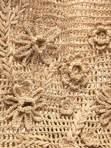 Sac Porté épaule Cabas Raphia Raphia Vanessa bruno Beige cabas raphia 25V40890 vue secondaire 3
