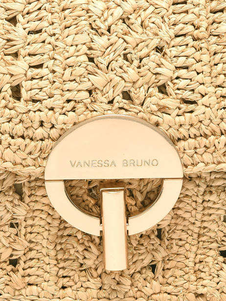 Sac Moyen Moon Raphia Tressage Chevron Vanessa bruno Beige moon raphia 91V40533 vue secondaire 3