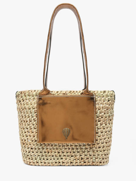 Sac Porté épaule Estival Le voyage en panier Beige estival PM946