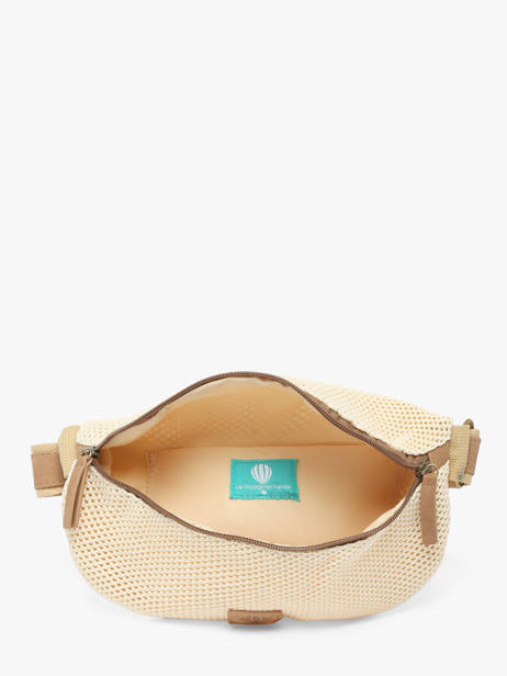 Sac Banane Le voyage en panier Beige resille PM958 vue secondaire 2