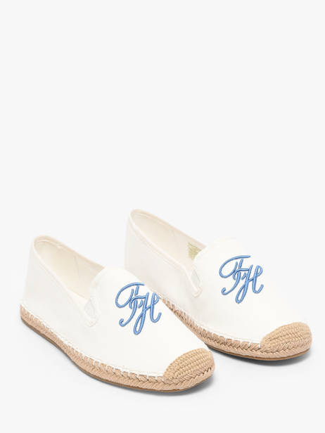 Espadrilles En Cuir Tommy hilfiger Blanc accessoires 9240YBL vue secondaire 1