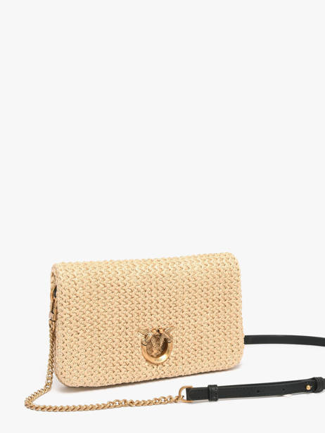 Sac Bandoulière Love Bag Soft Raphia Pinko Beige love bag soft 6023A391 vue secondaire 2