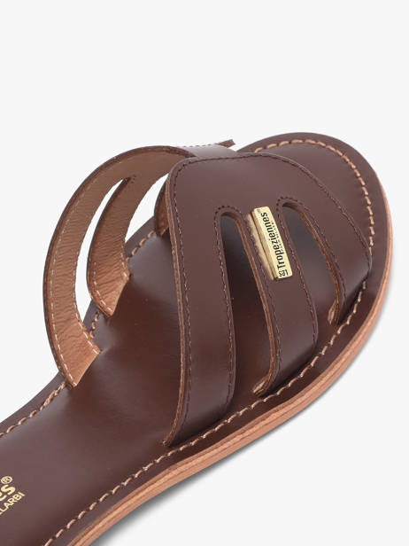 Mules Damia En Cuir Les tropeziennes Marron accessoires DAMIA vue secondaire 2