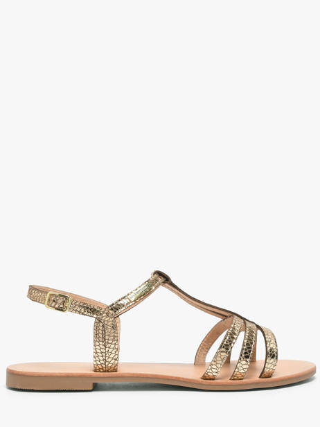 Nu-pieds En Cuir Les tropeziennes Or accessoires HAMELIE