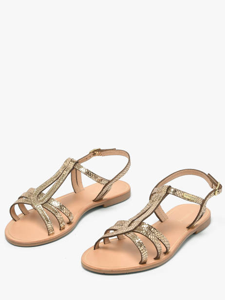 Nu-pieds En Cuir Les tropeziennes Or accessoires HAMELIE vue secondaire 1