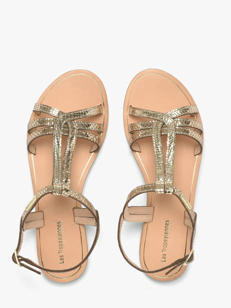 Nu-pieds En Cuir Les tropeziennes Or accessoires HAMELIE vue secondaire 3