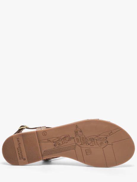 Nu-pieds En Cuir Les tropeziennes Or accessoires HAMELIE vue secondaire 4