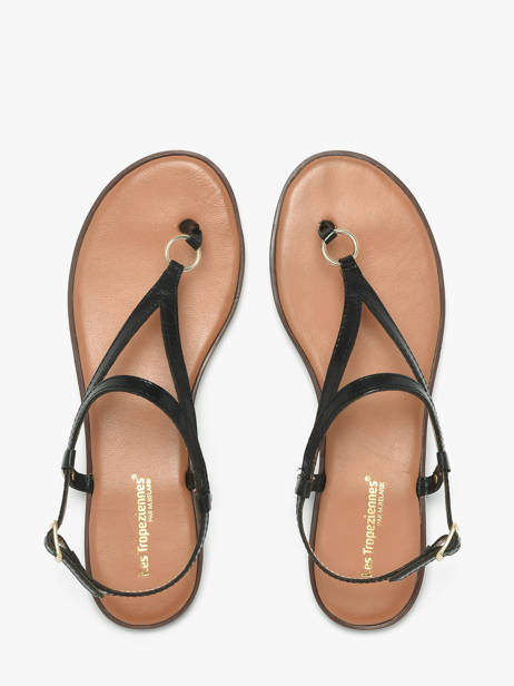 Nu-pieds En Cuir Les tropeziennes Noir accessoires HATOME vue secondaire 3