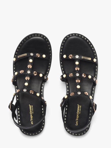 Sandales En Cuir Les tropeziennes Noir accessoires CORLYLOW vue secondaire 3