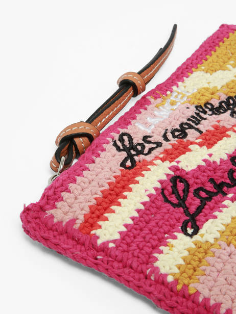 Pouch Lancel Plage Crocheted Lancel Multicolor summer capsule A14002 other view 4