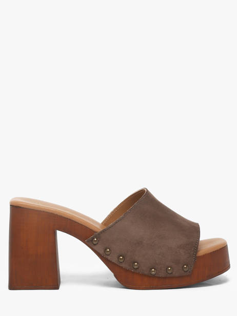Mules à Talon En Cuir Semerdjian Marron accessoires LAILA