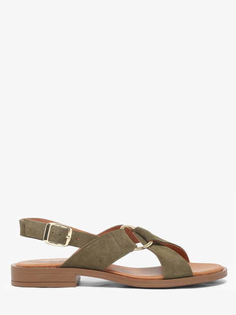 Sandales En Cuir We do Vert accessoires 45126A52