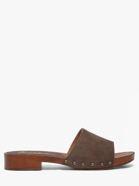 Mules En Cuir Semerdjian Marron accessoires IOLE
