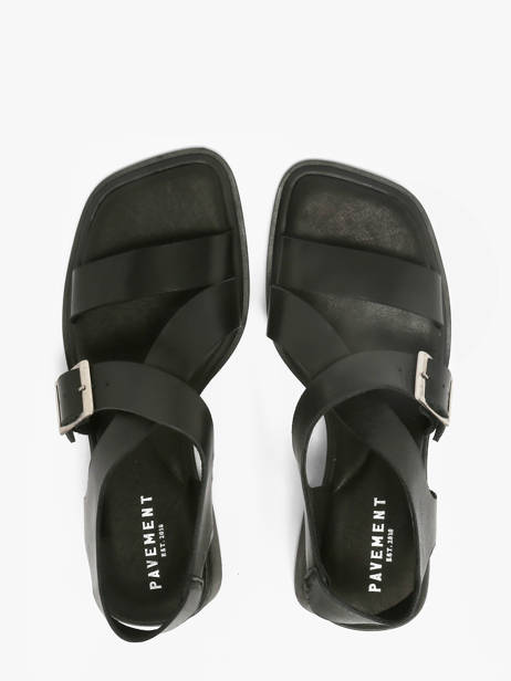 Sandales à Talon En Cuir Pavement Noir accessoires 25273 vue secondaire 3
