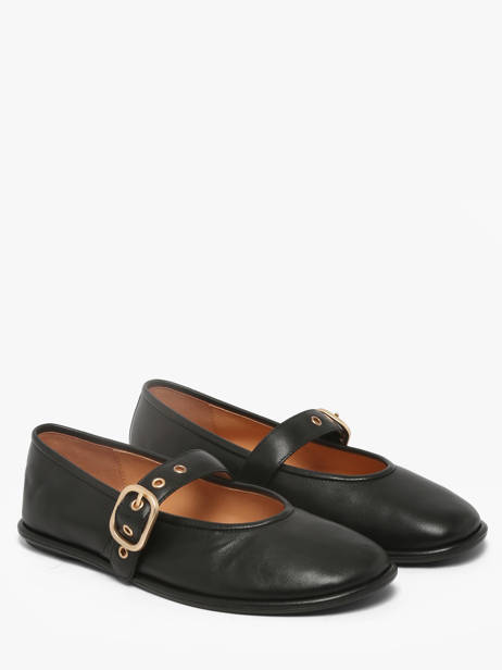 Ballerines Avec Brides En Cuir Inuovo Noir accessoires CT005BLK vue secondaire 1