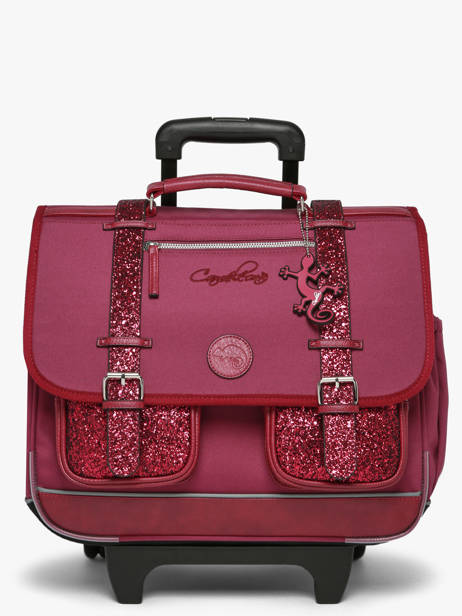 Cartable à Roulettes 3 Compartiments Vintage Fantasy Cameleon Violet vintage fantasy CR41 vue secondaire 6