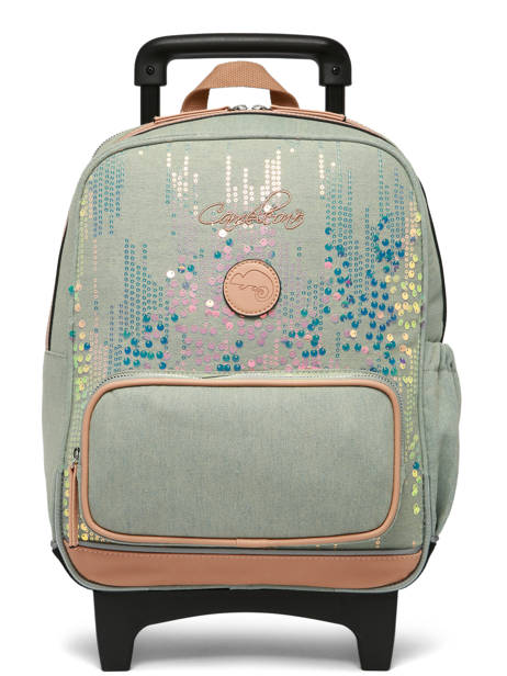 Sac A Dos à Roulettes 2 Compartiments Vintage Fantasy Cameleon Vert vintage fantasy SR40 vue secondaire 6