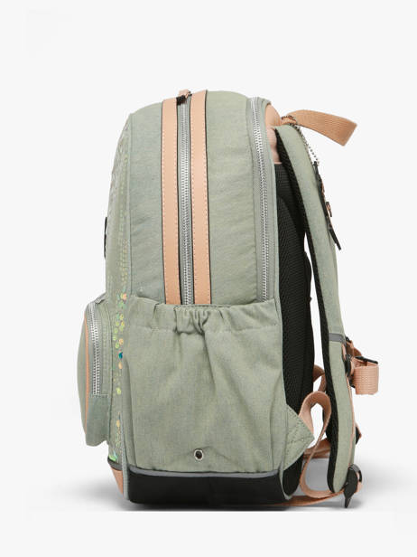 Sac à Dos 2 Compartiment Cameleon Vert vintage fantasy SO40 vue secondaire 3