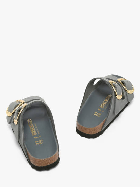 Mules En Cuir Birkenstock Gris accessoires 1032071 vue secondaire 3