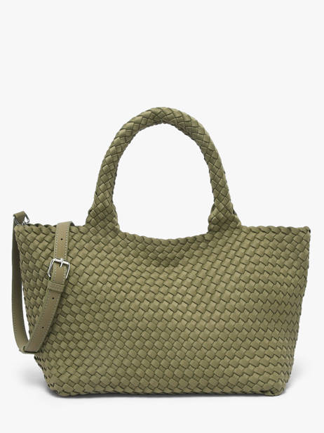 Sac Porté Main Tresse Nylon Knit & woven Vert tresse M2581