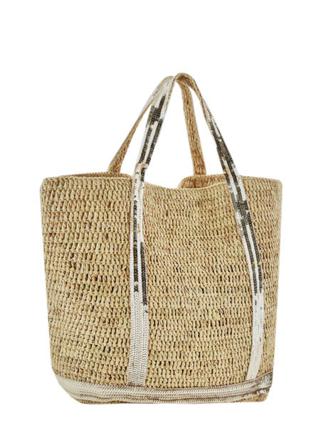 Medium Tote Bag Cabas Raffia Sequins Vanessa bruno Beige cabas raphia 64V40413 other view 3