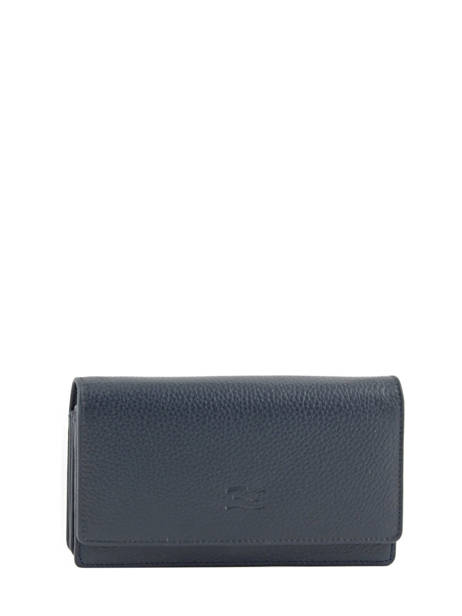 Leather Caviar Wallet Crinkles Blue caviar 14001