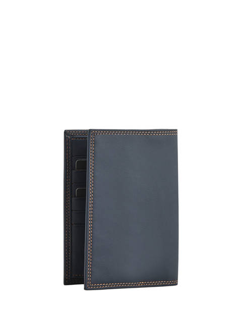 Wallet Leather Lancaster Blue soft vintage homme 120-13 other view 2