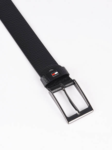 Leather Men's Belt Tommy hilfiger Black belt AM0847Z other view 2