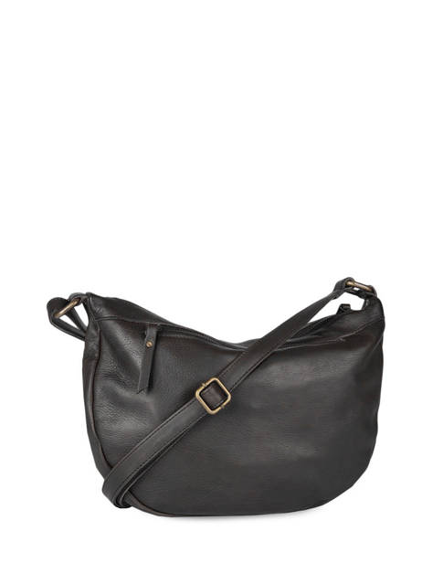 Sac Bandoulière Cow Cuir Basilic pepper Noir cow BCOW43 vue secondaire 4