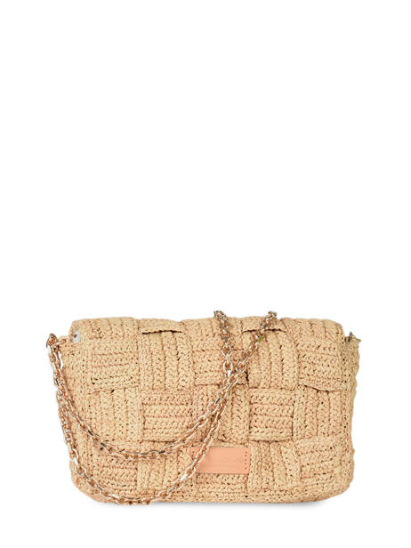 Raffia Moon Damier Crossbody Bag Vanessa bruno Beige moon raphia 68V40533 other view 4