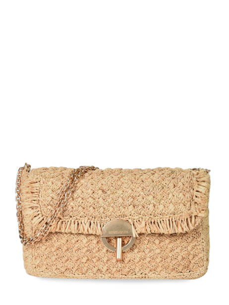 Large Raffia Moon Shoulder Bag Vanessa bruno Beige moon raphia 73V40737