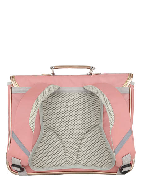 2-compartment Satchel Caramel et cie Pink boheme FI other view 4