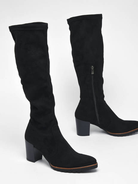 Thais Heeled Boots In Leather Dorking Black theme D7890 other view 4