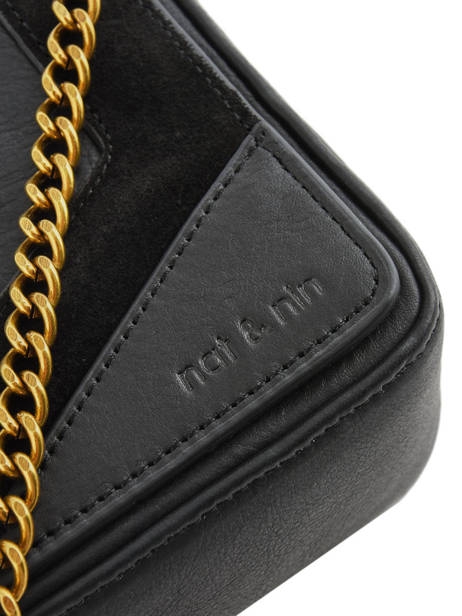 Crossbody Bag Vintage Leather Vintage Leather Nat et nin Black vintage CAPRI other view 2