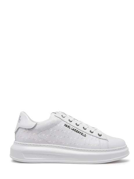 Sneakers Kapri Monogram In Leather Karl lagerfeld White men KL52549