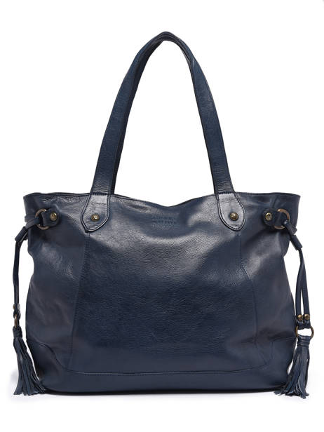 Shoulder Bag Cow A4 Leather Basilic pepper Blue cow 155N