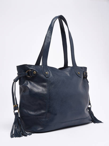 Shoulder Bag Cow A4 Leather Basilic pepper Blue cow 155N other view 2