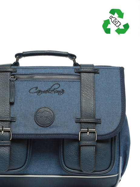 2-compartment Satchel Cameleon Blue vintage color CA146Q other view 2