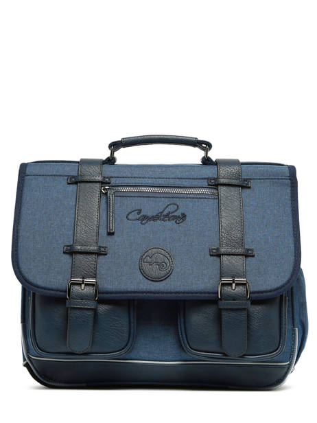 Satchel 2 Compartments Cameleon Blue vintage color CA38